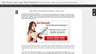 Plain Green Loans Login Reset Password