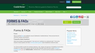 Forms & FAQs - Retirement