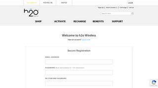 Register with h2o Wireless