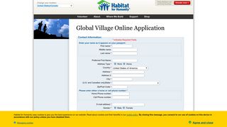 GV Apply Online -- Habitat for Humanity Int'l