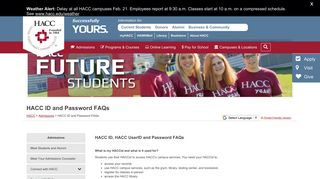 HACC ID and Password FAQs