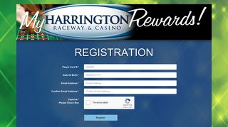 Register - MyHarrington Rewards Registration