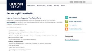 Access myUConnHealth | UConn Health