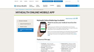 MyHealth Online Patient Portal Mobile App - Atrius Health