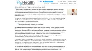 Strensall Medical Practice renamed MyHealth - together, you're healthier