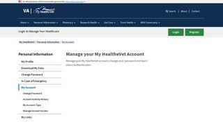 Account Management - My HealtheVet - My HealtheVet