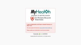 Login to MyHealth at St Peter's Health Partners in New York.