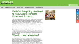 Herbalife - Australia - Prices