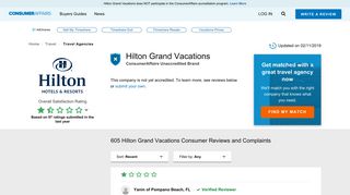 Hilton Grand Vacations Reviews (Updated May 2018) | ConsumerAffairs
