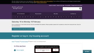Log in | Register or log in: my housing account | Hinckley & Bosworth ...