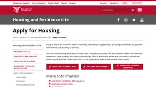 Apply for Housing | Ball State University