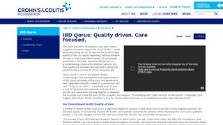 IBD Qorus: Quality driven. Care focused. | Crohn's & Colitis Foundation