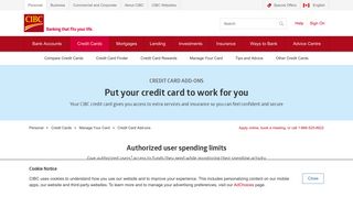 Credit Card Add-ons | Manage Your Card - CIBC.com