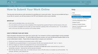 My ILC | Help | How to Submit Work | ILC.org
