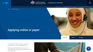 Applying online or paper - Immigration and citizenship - Department of ...