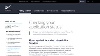 Checking your application status | Immigration New Zealand