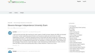 Stevens-Henager Independence University Scam | Distance Learning ...