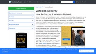 Wireless Security - What Is My IP?