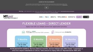 MYJAR: Short Term Loans up to £3600 | 24 Month Loans | Direct Lender