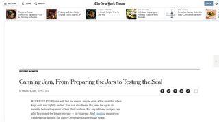 Canning Jam, From Preparing the Jars to Testing the Seal - The New ...