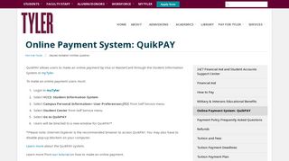 Online Payment System: QuikPAY - John Tyler Community College