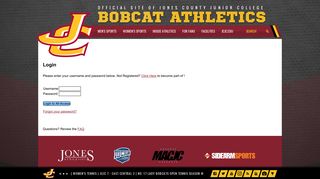 Jones County Junior College Bobcats - Login