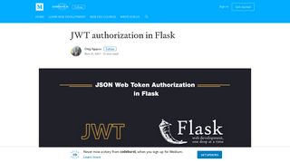 JWT authorization in Flask – codeburst