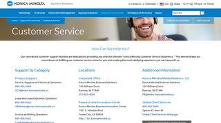 Customer Service - Konica Minolta Business Solutions