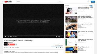 [B2B] Samsung Knox solution : Knox Manage - YouTube