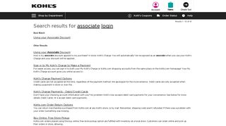 Search results for associate login - Kohl's