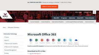 Microsoft Office 365 | KPU.ca - Kwantlen Polytechnic University