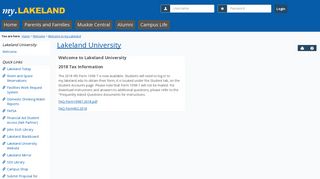 Welcome to my.Lakeland - Main View | Welcome | Lakeland University