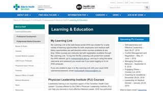 Learning & Education | Alberta Health Services