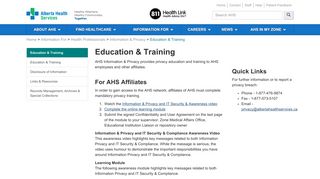 Education & Training | Alberta Health Services