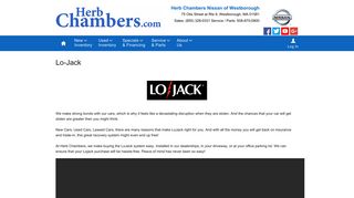 LoJack Car Location System | Nissan Dealership near Grafton, MA