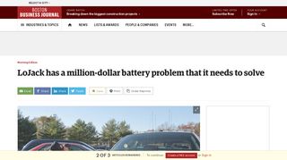 LoJack Corp. has a million-dollar battery problem that it needs to solve ...