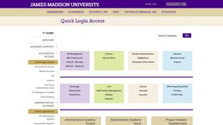 James Madison University - Quick Login Access
