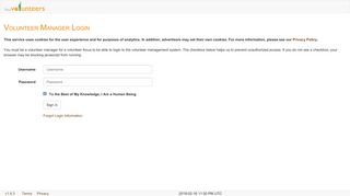 Manager Login - YourVolunteers