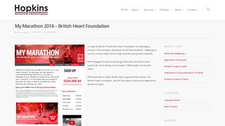 My Marathon 2016 – British Heart Foundation | J&B Hopkins Ltd