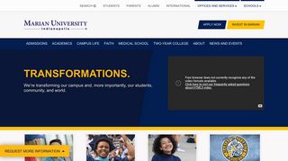 Marian University Indianapolis. We offer more than 50 degree ...