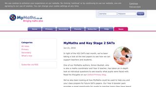 MyMaths - Bringing maths alive - MyMaths and Key Stage 2 SATs