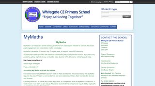 Whitegate CE Primary School: MyMaths
