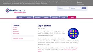 MyMaths - Bringing maths alive - Login posters