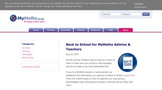 MyMaths - Bringing maths alive - Back to School for MyMaths Admins ...