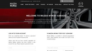Login or Register at Mazda MyWay