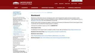 Blackboard - Middlesex Community College