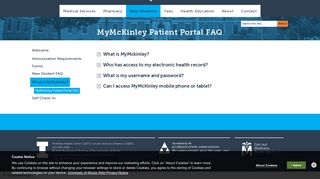 MyMcKinley Patient Portal FAQ | McKinley Health Center | University ...
