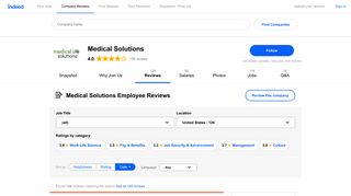 Working at Medical Solutions: 126 Reviews | Indeed.com