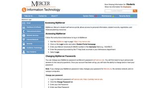 MU Information Technology - MyMercer Login - Mercer University ...