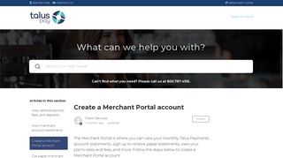 Create a Merchant Portal account – Talus Payments